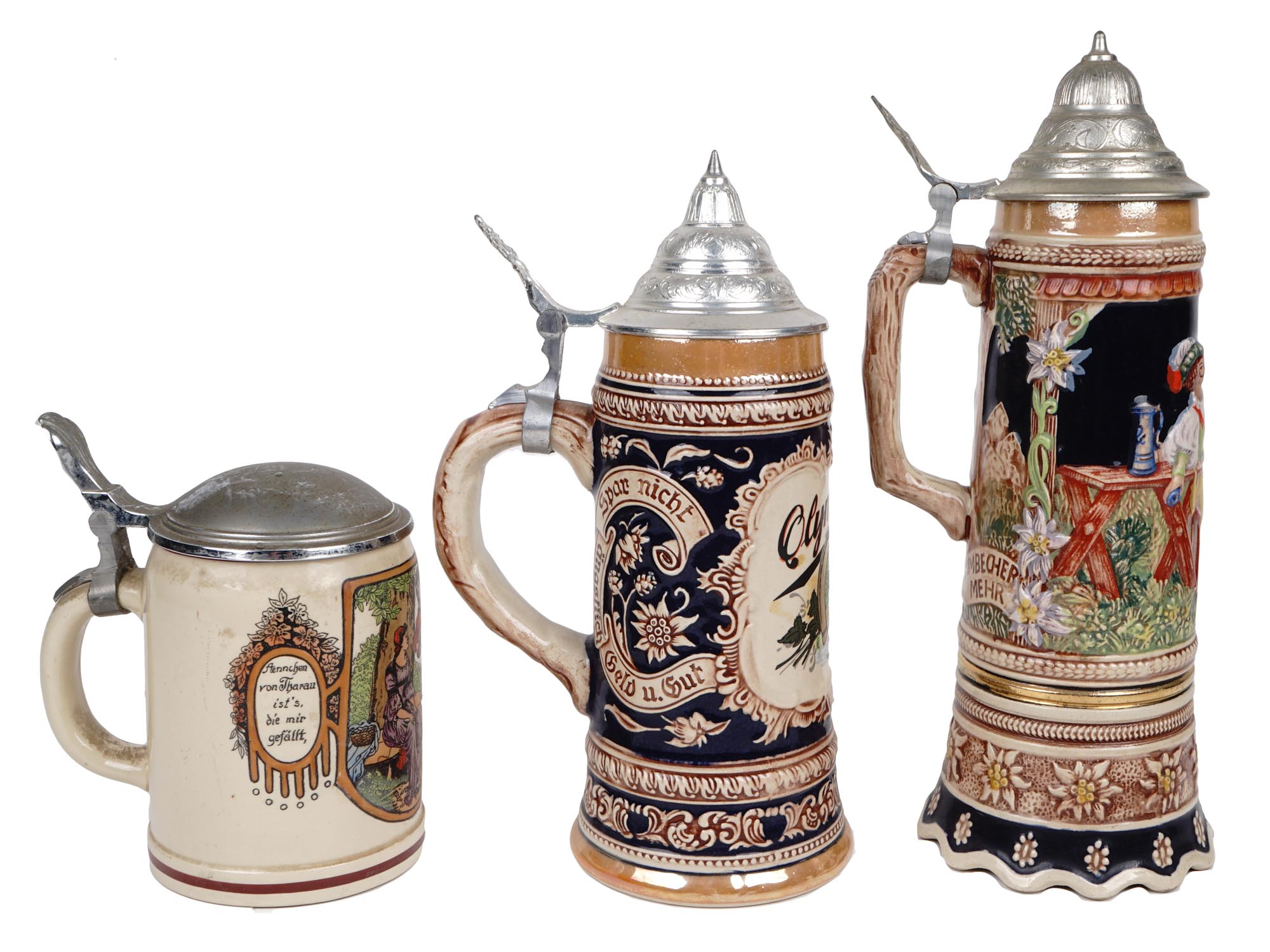 VINTAGE GERMAN CERAMIC BEER STEIN COLLECTION PIC-0